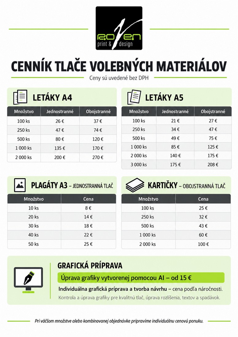 Tlač volebných materiálov - Rožňava